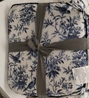 S  2 Martha Stewart Blue Toile Bird Floral Chair Seat Pads Thick Padded Cushion