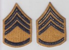 Pair Vintage Korean War Era Us Army Staff Sergeant Rank Chevron Insignia Patch