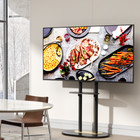Universal Tv Floor Stand With Mount For 40-75 In Lcd Led Flat Tvs Metal   Marble