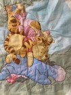 Vtg 1994 Disney Winnie The Pooh   Friends Quilted Crib Quilt Blanket Blue Plaid