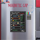 Chalky Crown Magnetic Dry Erase Menu Board For Fridge Includes 4 Liquid Chalk Ma