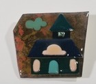 Lucinda Designer Signed House Pins Lot Of 3 Art Brooch Jewelry Vintage 