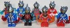 Set Of 8 Custom Lego Ultraman Chrome Alien Robot Warrior Minifigures