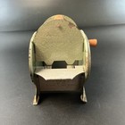 Vtg Nestor Johnson Hand Crank Automatic Card Shuffler Green Metal   Wood Usa