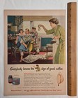 Vintage Maxwell House Coffee Print Ad From A 1950 Life Magazine  Free Shipping 