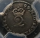 England William Iii Silver Twopence 1699