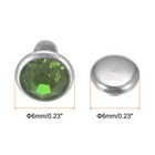 100pcs Crystal Rivets 6mm Rhinestone Rivets Rapid Stud Rivets  Green