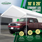 10  X 20  Portable Heavy Duty Canopy Garage Tent Car Carport Shelter Steel Frame