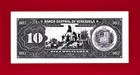 Ten 10 Bolivares 1992 Venezuela Unc Note  pick-61c  - Eight  8  Digits Serial  