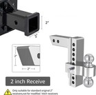 2  Receiver 8  Drop rise Adjustable Tow Hitch Dual Ball Mount Trailer 12500 Lbs