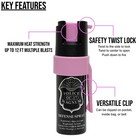 Police Magnum Mini Pepper Spray Pink Pocket Clip 2 Pack  50oz  Self Defense Oc