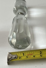 Vintage Heavy Clear Hand Cut   Faceted Solid Glass Bottle Stopper 5  Tall