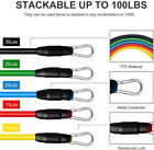 11 Pcs Resistance Band Set Yoga Pilates Abs Exercise Fitness Tube Workout Gym Us