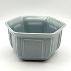 Vintage Cookson Pottery Ohio Light Blue Grey Paneled Hexagon Planter Pot 5 5   