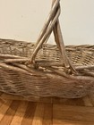 Large Vintage 23  Hand Woven Willow Garden Trug Basket Rustic Harvest Gathering