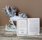 Princeton Gallery Meadow Unicorn Porcelain Figure 2001 Butterflies Flowers W coa