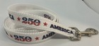 Dog Leaches leads Patriotic 250 America Red White Blue On White Handmade Sturdy