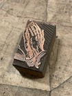 Printing Letterpress Printers Block Praying Hands Antique Copper  1560 
