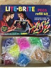 Lite-brite Pegs Refill Kit Vintage Hasbro 9 Sealed Packets Of Pegs 1968 W Box