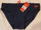 Speedo Racer Mens Swim Brief Sz32 New Tags Navy Blue Orange Rear Logo  