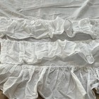 Pottery Barn Kids Dust Ruffle Crib Skirt White 100  Cotton 18  Drop 52  X 28 