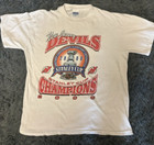 New Jersey Devils Retro Vintage 2000 Champs Stanley Cup T Shirt White Reprint