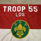 Vintage Boy Scouts Of America Flag 3x5 Ks Troop 55 Scott City Kansas 1950s-1985