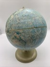 Vintage Rand Mcnally World Portrait Globe W Soviet Union  Metal Base Raised Topo