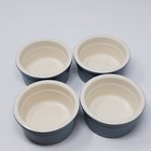 Cermer Ramekins Custard Blue   White 4oz Ceramic Baking Dishes Set Of 4