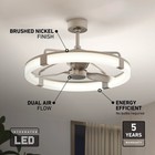 Artika Sunnyvale Led Ceiling Fan Brushed Nickel Remote Dimmable 2500 Lumens