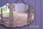 Old English Art Deco Frameless Beveled Edge Shooting Stars Etched Mirror 0 S h