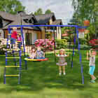 5 In 1 Kids Playground Metal Swing Set Outdoor Children Backyard Swing Seat Usa