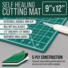9  X 12  Green black Self Healing 5-ply Double Sided Durable Cutting Mat