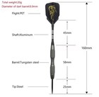 20g Steel Tip Darts Set 3pcs Tungsten Barrel Precision Darts