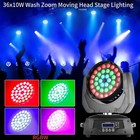 36x10w Rgbw 4in1 Led Zoom Wash  Moving Head Light Dmx Stage Beam Lighting Show