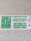 Rev Horton Heat Vtg 1996 Jim Heath Signed Autographed Ticket Stub Amarillo Tx