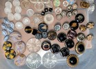 Vintage Mostly Glass Buttons  Czech Art Deco Lot Of 100  See Photos Various Size