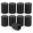 Valve Stem Caps Black Aluminum  8 Pack      Universal Tire Valve Caps For Cars 