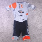 Safetti Tri Suit Mens Large Padded Triathlon City Bikes Kiwatee Short Sleeve Nwt