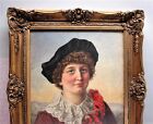Fine 19th C  English Watercolor Painting Of Victorian Girl  C  1885  Antique