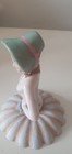Vintage  Pin Cushion Half Doll Lady In Green Hat 