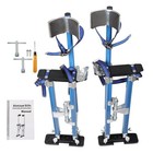 Silver 24 - 40 Inch Stilts Drywall Stilts For Painter Taping Tool Aluminum Alloy