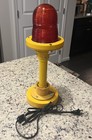 Vintage Airport Taxiway Red Globe Runway Light Aviation Table Lamp Original Lens