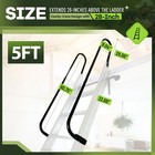 5ft Heavy Duty Step Handrail Black Steel For Indoor outdoor Steps   Loft Ladders