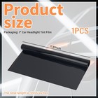 59 05   11 81 Inch Car Headlight Tint Film self Black 11 81 1 10 1 10 Inch