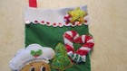 Christmas Stocking Felt Hand Stitched Design Works Gingerbread Bakers Finished
