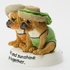 Zelda Wisdom   16631     friends And Sunshine Go Together     Bulldog Dog Figurine