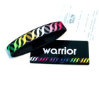 Zox   warrior   Silver Medium Single Wristband W card