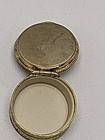 Vintage  Micro Mosaic Oval Floral Gold Multicolored Pill Box