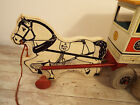 Antique 1920 s Rich s Little Milk Man City Dairy Tin Wood Toy Horse Wagon